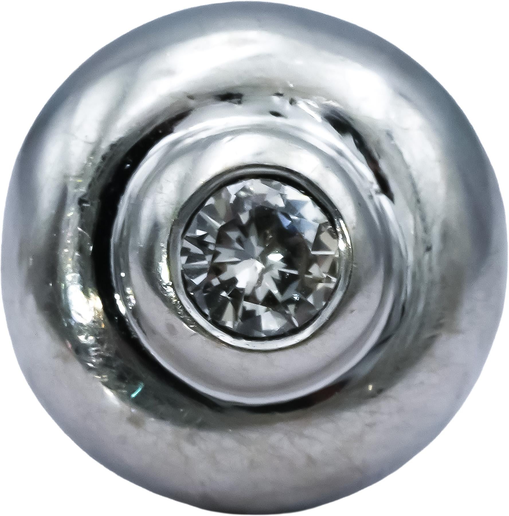 14k White Gold Round Diamond Stud Earrings 0.33CT