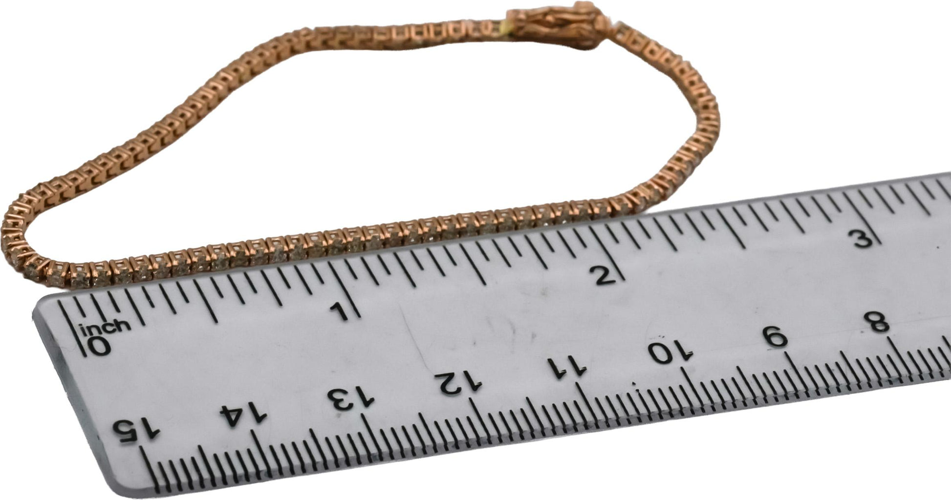 14k Rose Gold Round Diamond Tennis Bracelet 1.70CT 72 Pieces