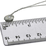 14k White Gold VS Oval Lab-Grown Diamond Solitaire Pendant Necklace 0.98CT