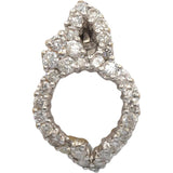 18k White Gold Round Diamond Curved Huggie Style Earrings 1.50CT