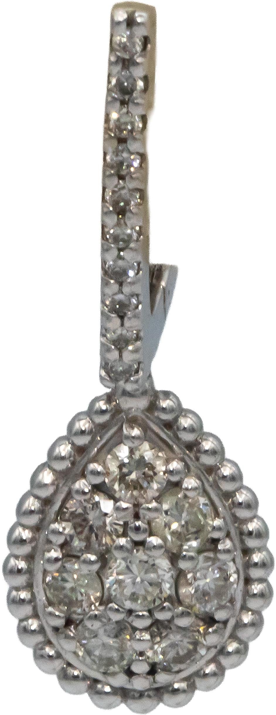 14k White Gold 0.80CT Diamond Drop Dangle Earrings