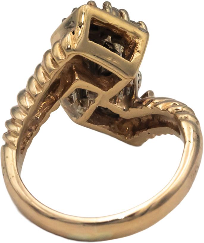 14k Yellow Gold Jewelry Round Diamond Cocktail Ring 0.52CT Size 5