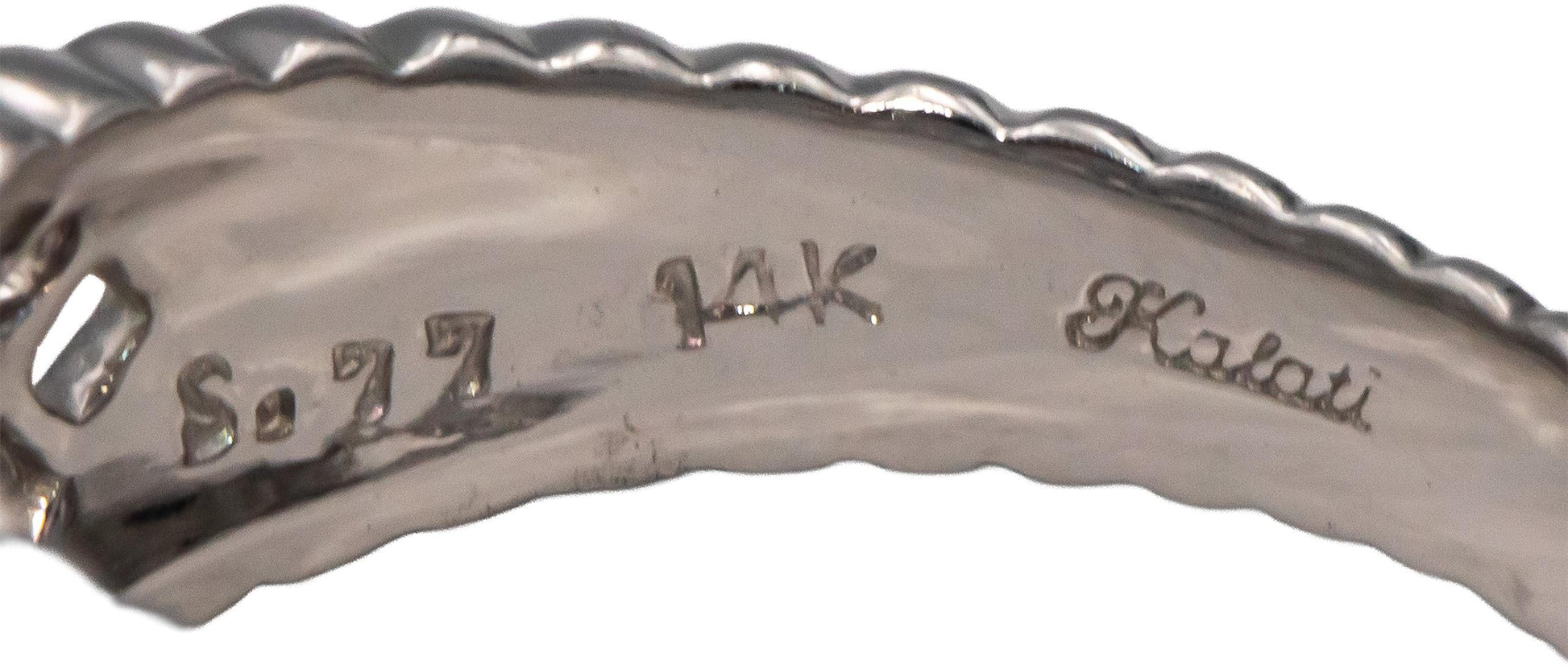 KALATI 14k White Gold 0.92CT Diamond and Tanzanite Ring Size 7.25