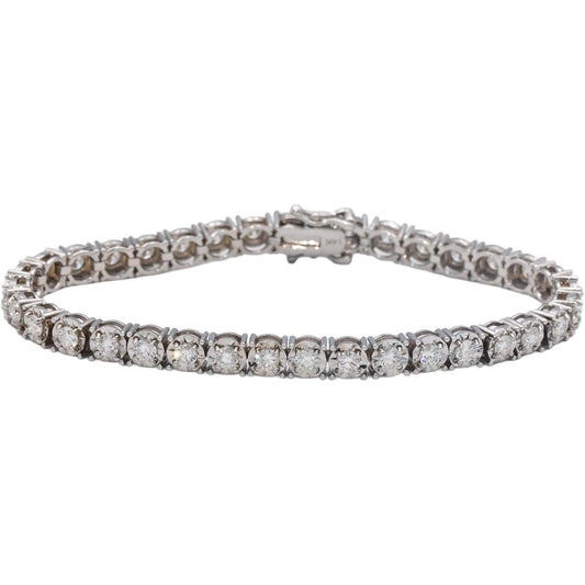 14k White Gold Jewelry Round Cut Diamond Tennis Bracelet 3.60CT