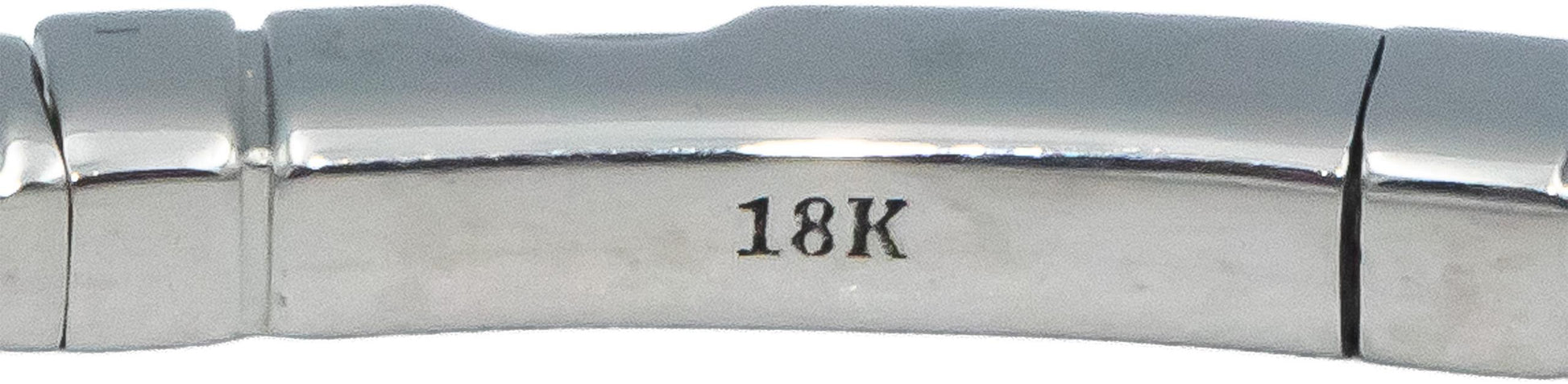 18k White Gold 2.33CT VS Round Cut Diamond Semi-Flexible Bangle Bracelet