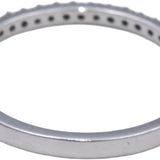 10k White Gold Round Diamond Wedding Band Stacking Ring 0.10CT Size 5