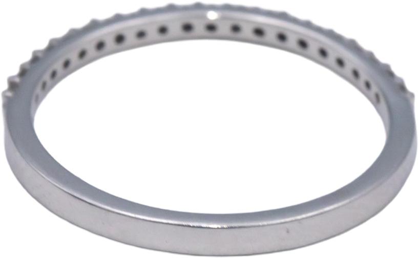 10k White Gold Round Diamond Wedding Band Stacking Ring 0.10CT Size 5