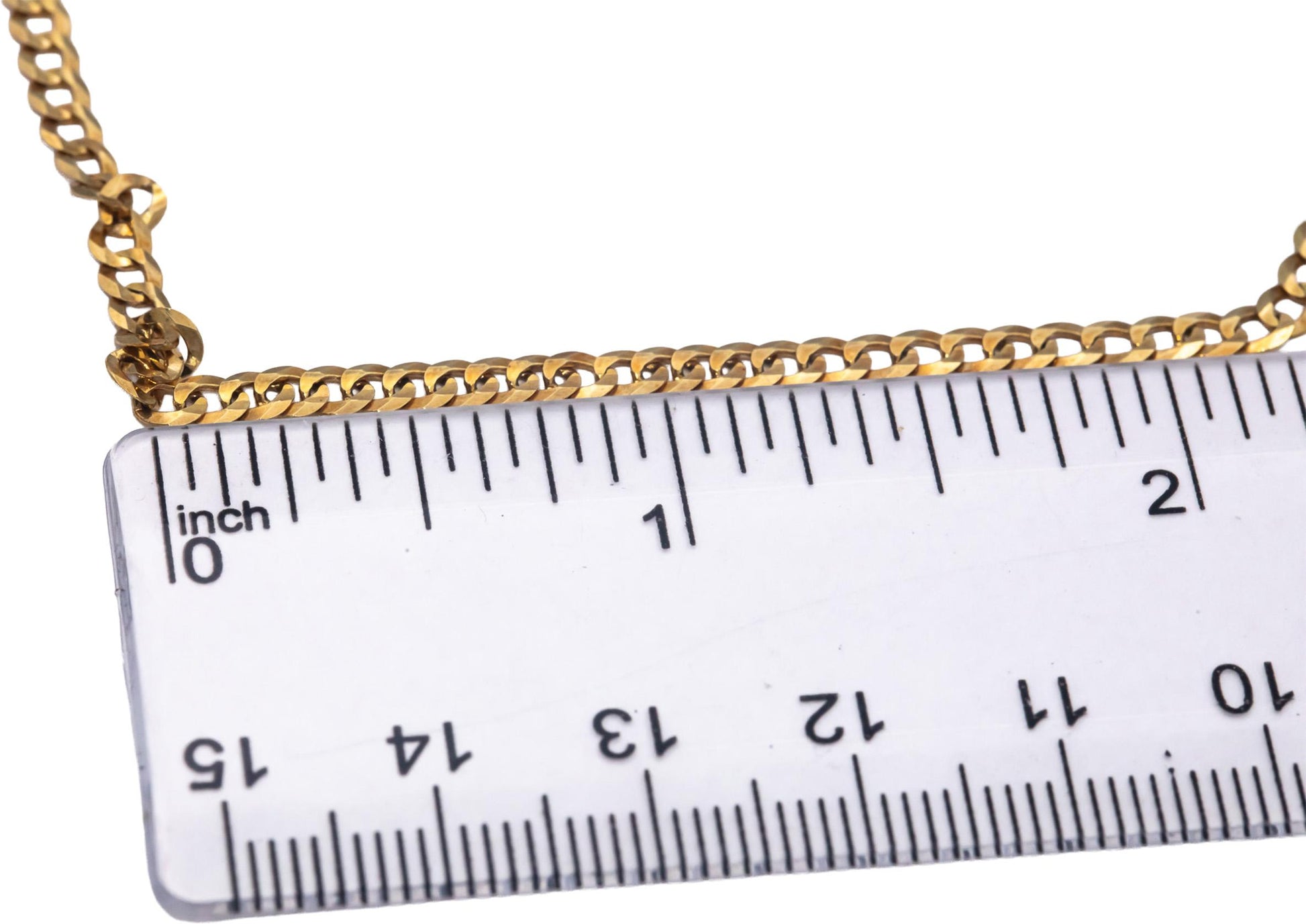 10k Yellow Gold Jewelry 20" Long/3.0mm Wide Curbed Cuban Link Chain Necklace