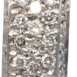 SONIA B. Designer 14k White Gold Round Diamond Hoop Earrings 1.50CT