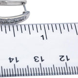 14k White Gold Jewelry Round Channel Set Diamond Hoop Huggie Earrings 0.25CT