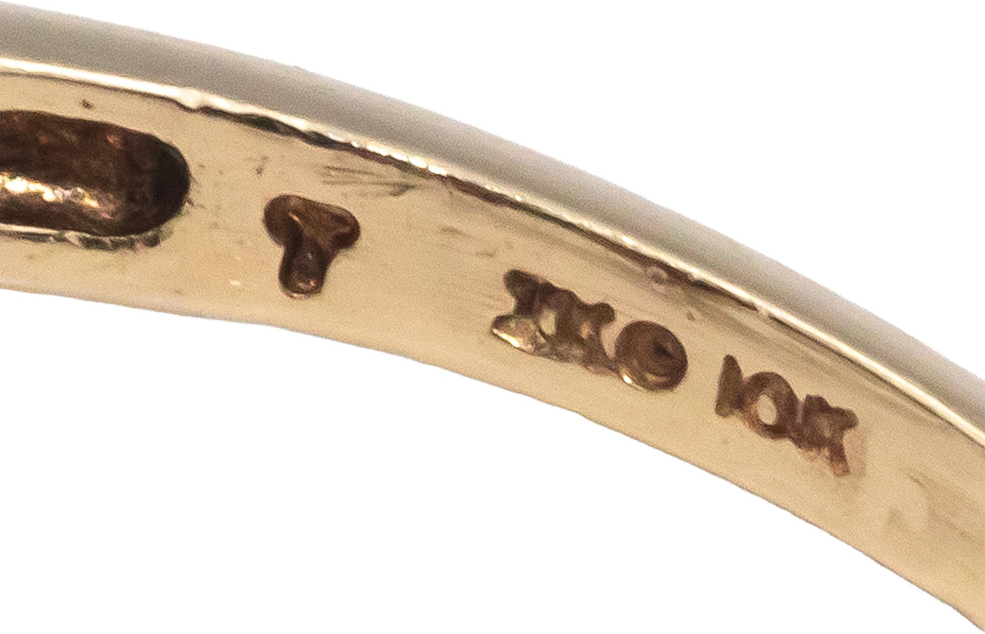 Diamond Round Cut 10k Yellow Gold Channel Set Crossover Ring 0.20CT Size 5.25