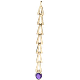 Amethyst Oval Cut 14k Yellow Gold Drop Dangle Earrings 3.0CT