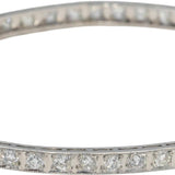 Antique Vintage Platinum & 14k Gold VS Diamond Filigree Bangle Bracelet 3.50CT