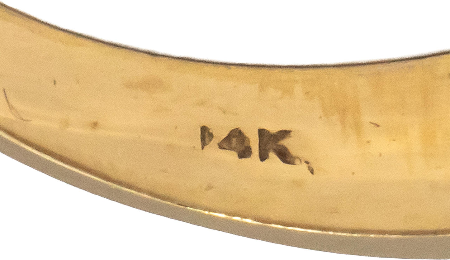 14k Yellow Gold Round Channel Set Diamond Men's Band Ring 0.30CT Size 10