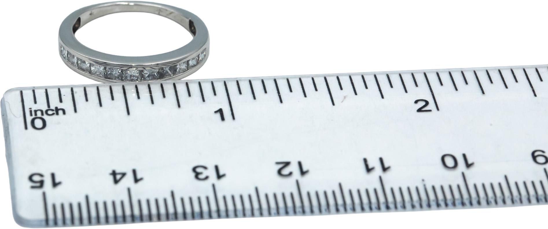 Platinum VS Princess Cut Channel Set Diamond Band Ring 0.50CT Size 5