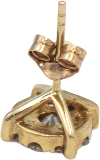 10k Yellow Gold Jewelry Round Diamond Cluster Stud Earrings 1.0CT