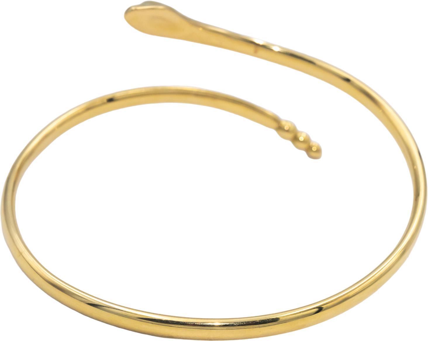TIFFANY & CO. 18k Yellow Gold Elsa Peretti Snake Bangle Bracelet $7900 Retail