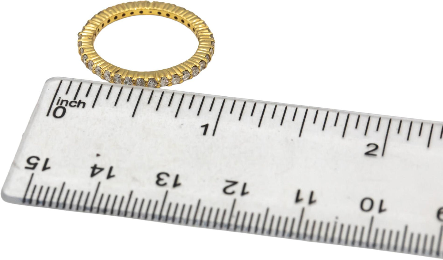 18k Yellow Gold Round Diamond Eternity Band Ring 0.76CT Size 6