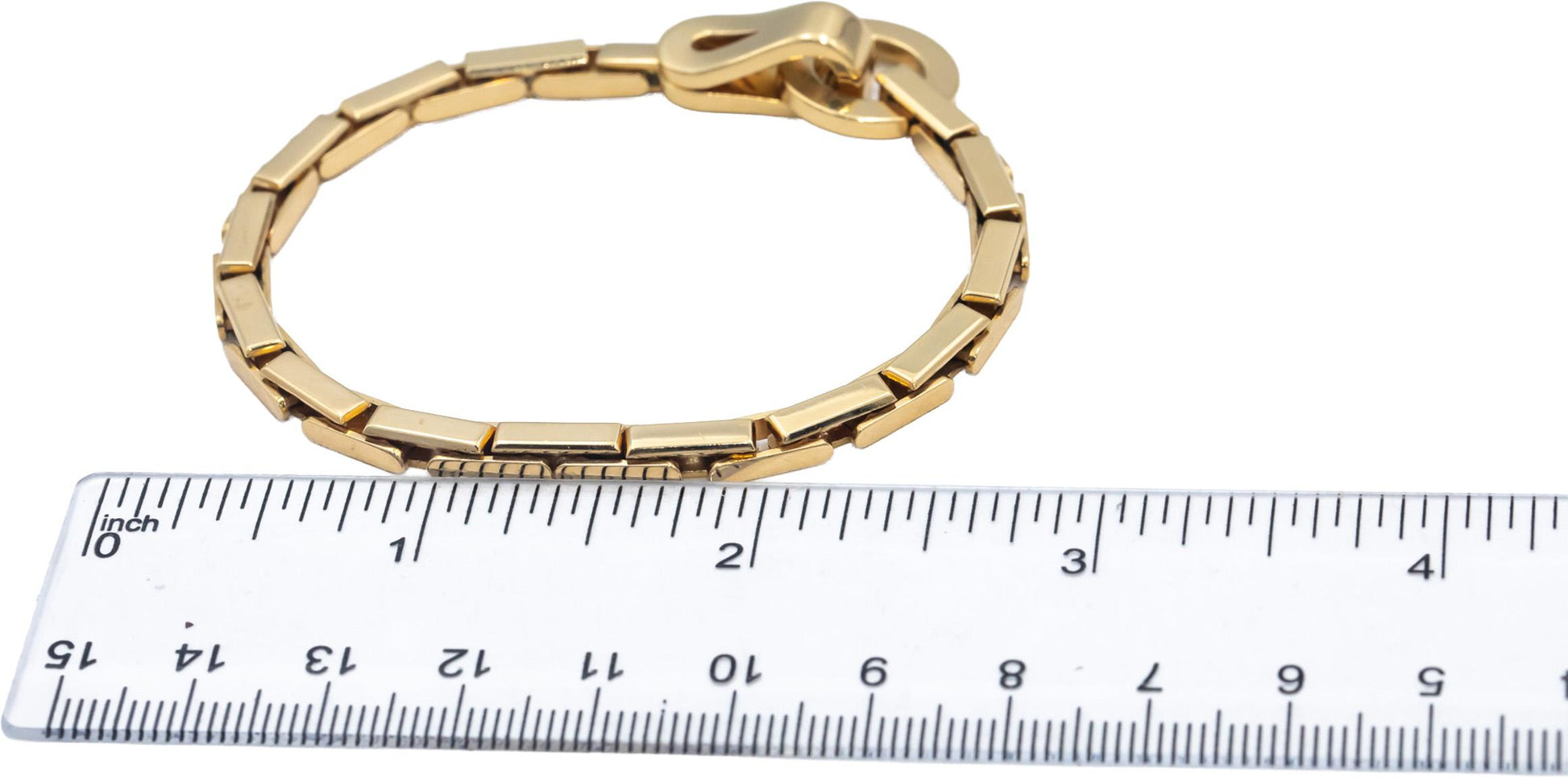 CARTIER 18k Yellow Gold Agrafe Collection Fancy Link Bracelet