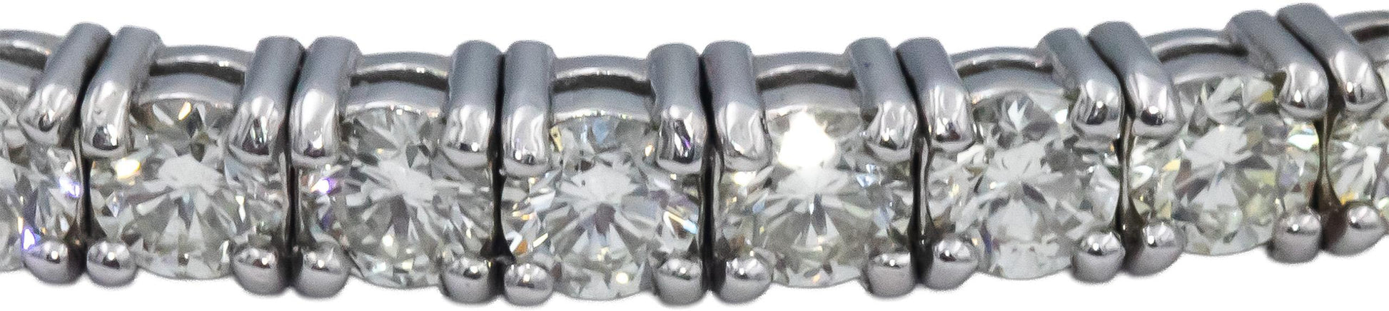 14k White Gold Round Diamond Flexible Bangle Bracelet 4.50CT