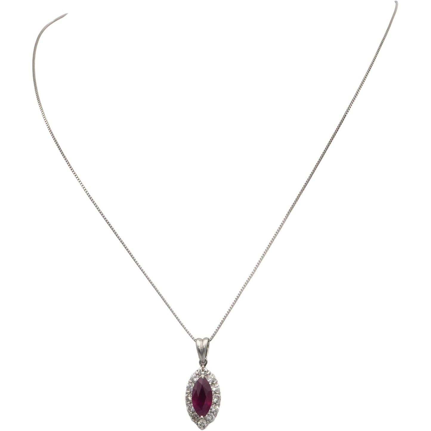 GIA Certified Platinum Burma Ruby & Diamond Pendant Necklace 3.03CT