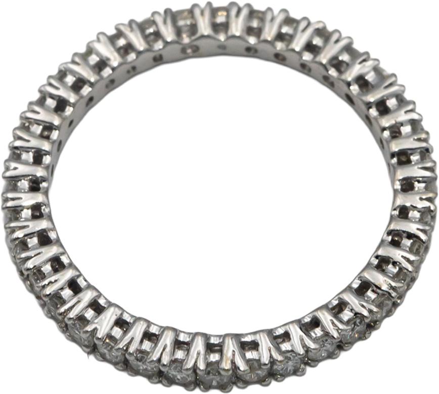 18k White Gold Round Diamond Eternity Band Ring 0.66CT Size 7.25