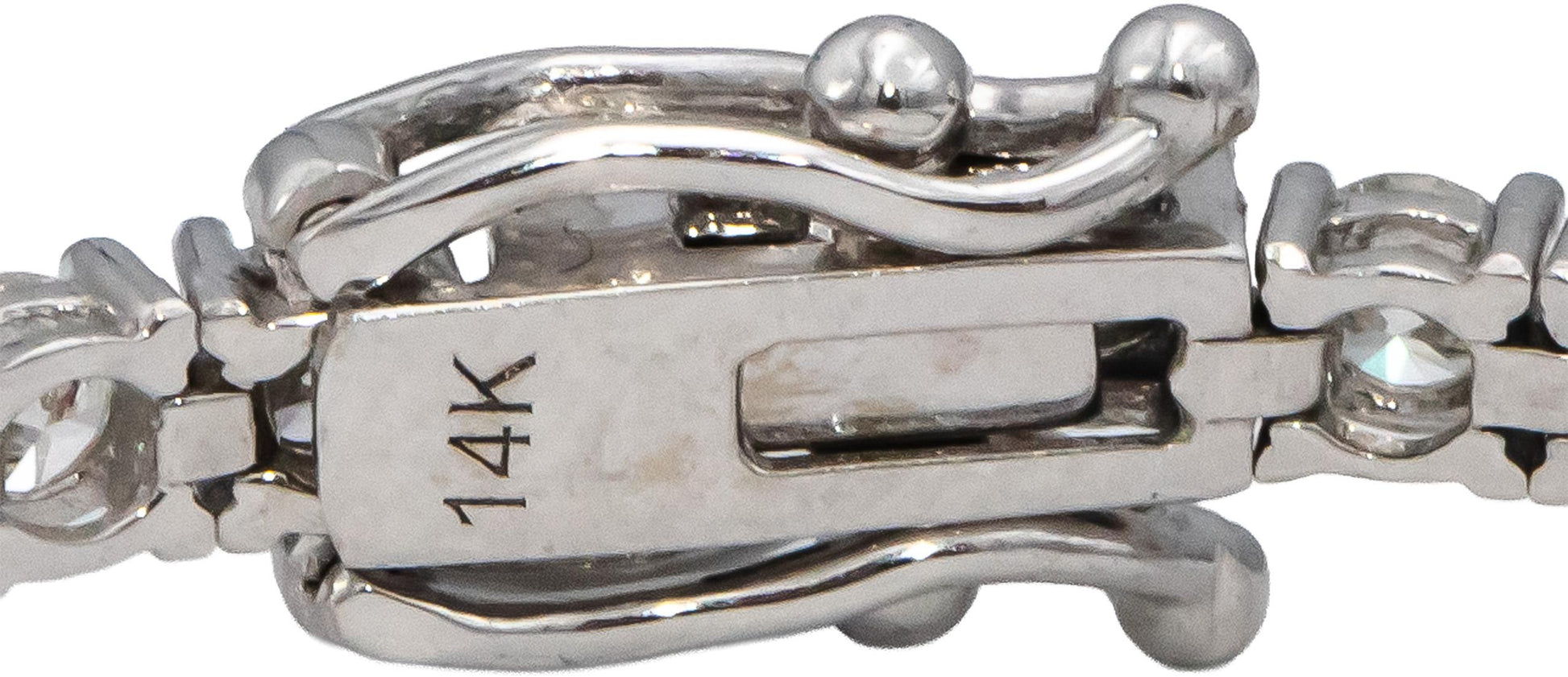 14k White Gold VS Round Diamond Tennis Bracelet 4.64CT