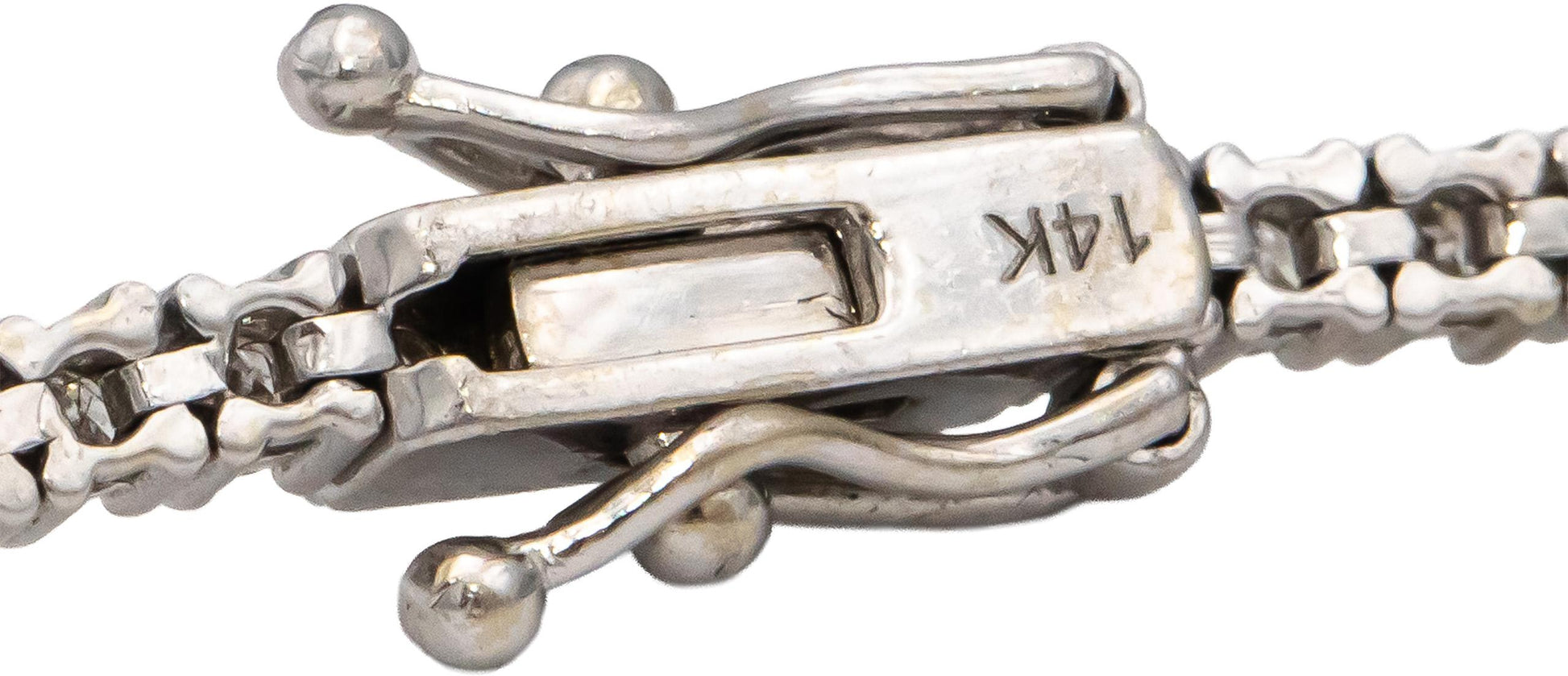 14k White Gold Round Diamond Tennis Bracelet 2.26CT