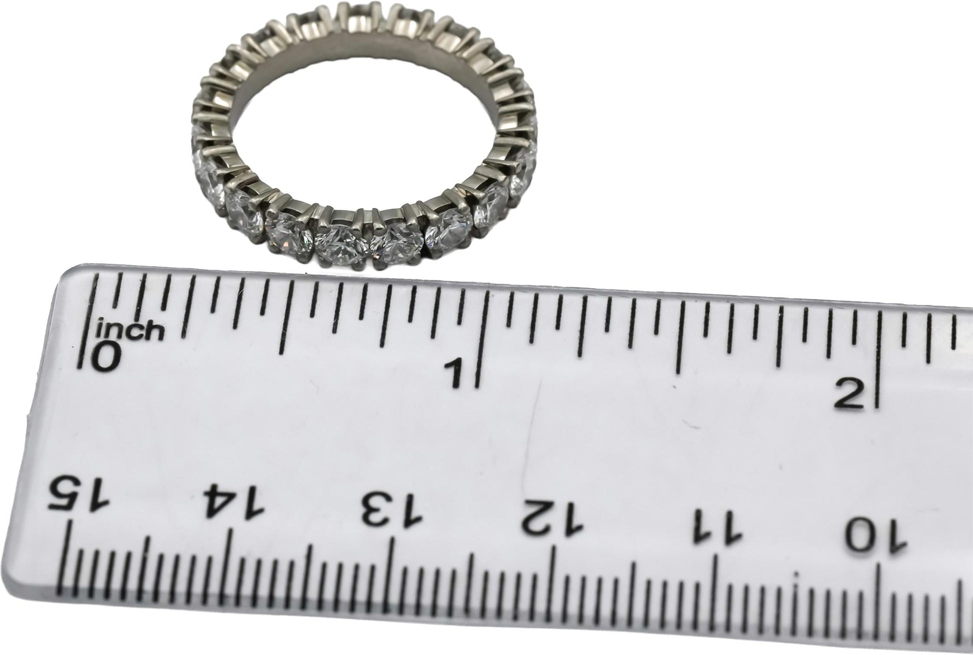 CARTIER Platinum VS Round Diamond Eternity Ring 2.56CT Size 55 - 23,500 Retail