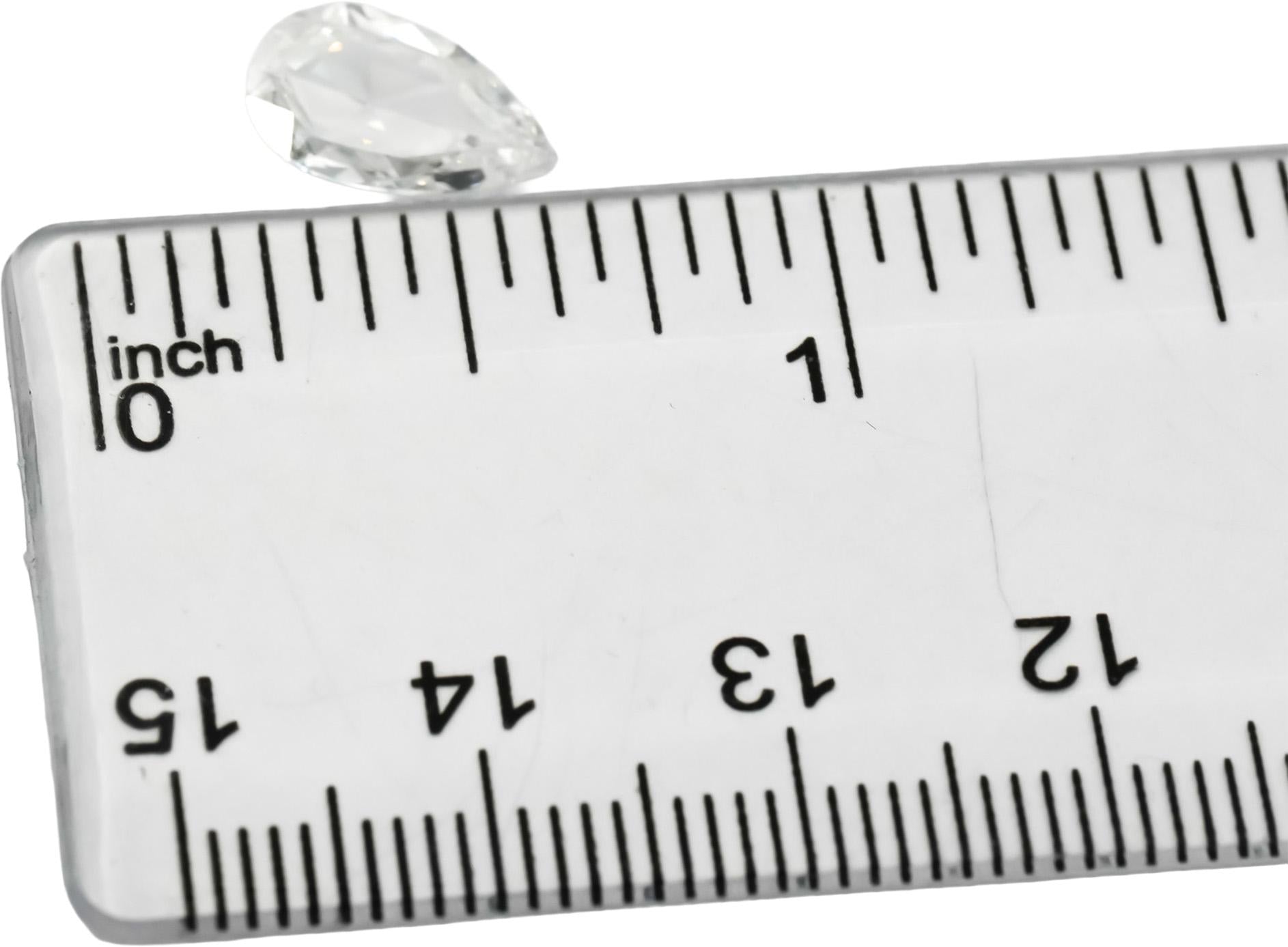GIA Certified VS2/D Pear Brilliant Cut Diamond Loose Stone 1.52CT