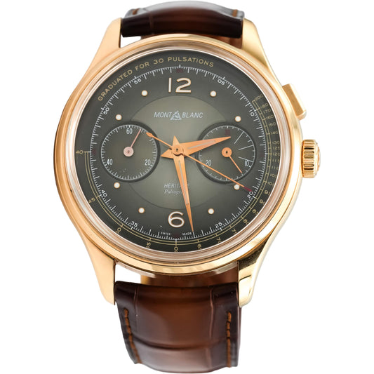 MONTBLANC 18k Rose Gold Heritage Limited Edition Chrono. Watch 7517-FTHK3D8K1