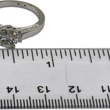 18k White Gold Diamond Engagement Ring 1.36CT w/ 1.06CT Center Size 6.75