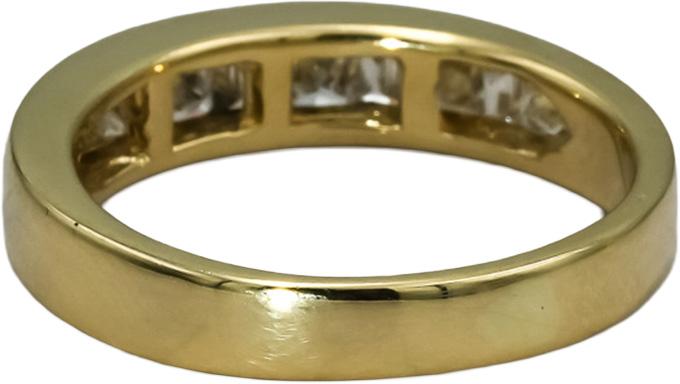 14k Yellow Gold Baguette Princess Diamond Anniversary Band Ring 0.75CT Size 6.25
