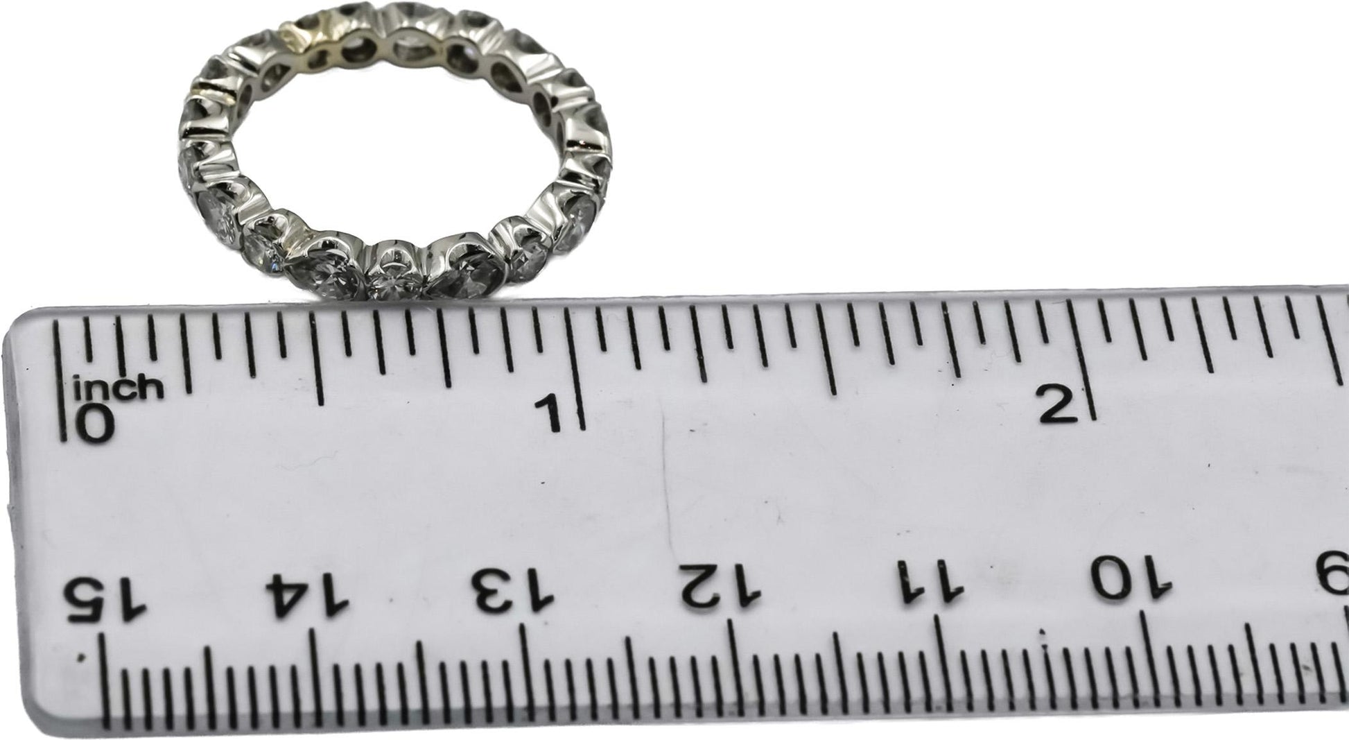 DAVID WEBB Antique Platinum VS Diamond Eternity Band Ring 2.0CT Size 6