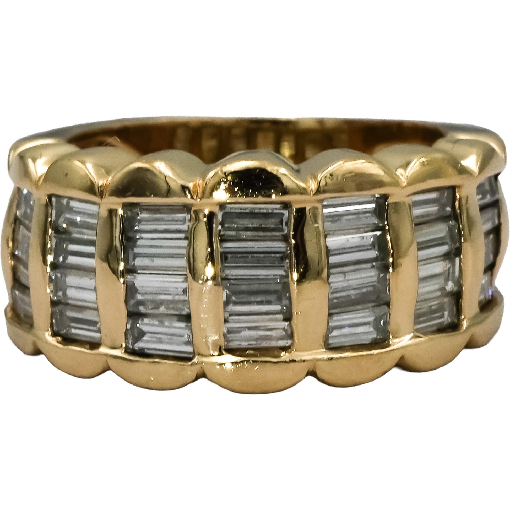 14k Rose Gold VS Baguette Cut Channel Set Diamond Band Ring 1.50CT Size 5.25