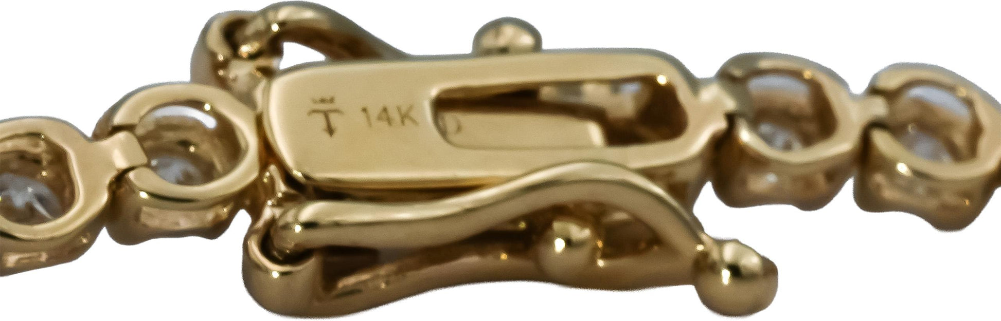 14k Yellow Gold VS Lab-Grown Diamond Tennis Bracelet 1.90CT