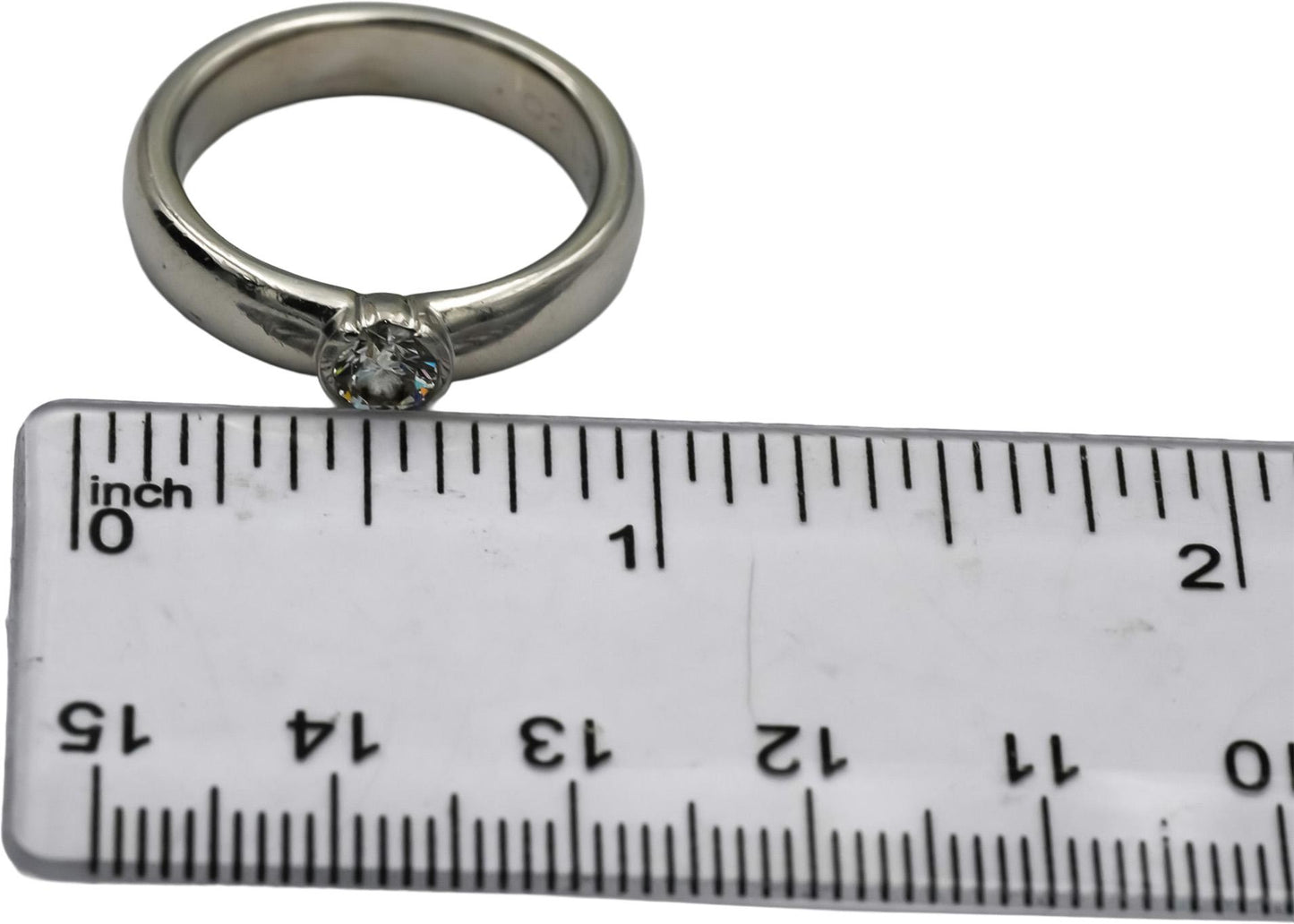 TIFFANY & CO. Platinum Etoile Diamond Engagement Ring 0.51CT Size 8.25 w/ Box