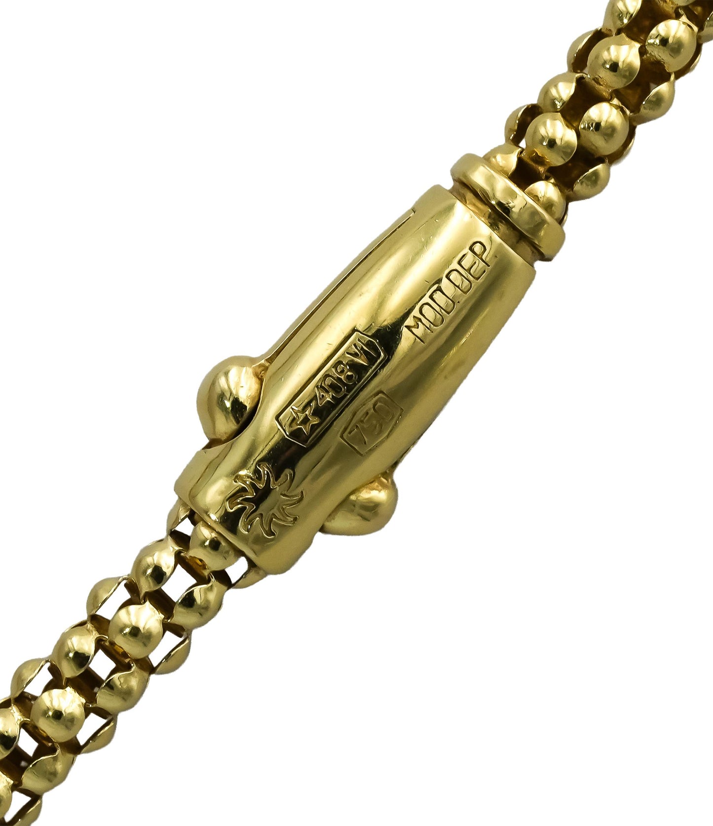 CHIMENTO Designer 18k Yellow Gold Popcorn Link Chain Necklace