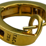 TIFFANY & CO. 18k Gold VS Diamond Inside Out Hoop Huggie Earrings 1.0CT