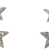 10k White Gold Round Diamond Star Drop Dangle Stud Earrings 1.0CT