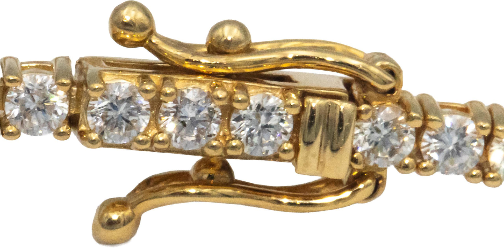 14k Yellow Gold Jewelry Round Diamond Tennis Bracelet 2.95CT
