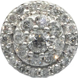 10k White Gold Round Diamond Cluster Stud Earrings 1.0CT