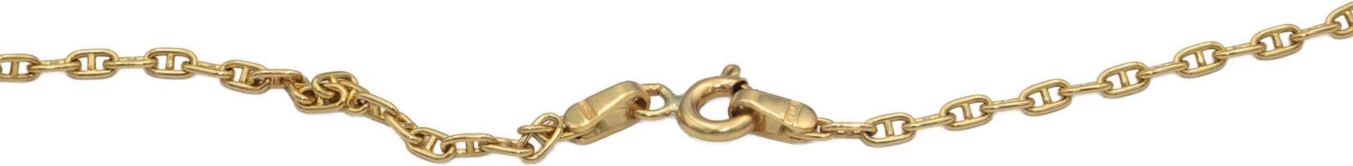 18k Yellow Gold 24" Long Anchor Link Chain Necklace