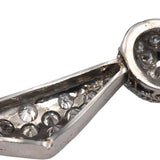 Platinum Round Diamond Cluster Drop Stud Earrings 1.0CT
