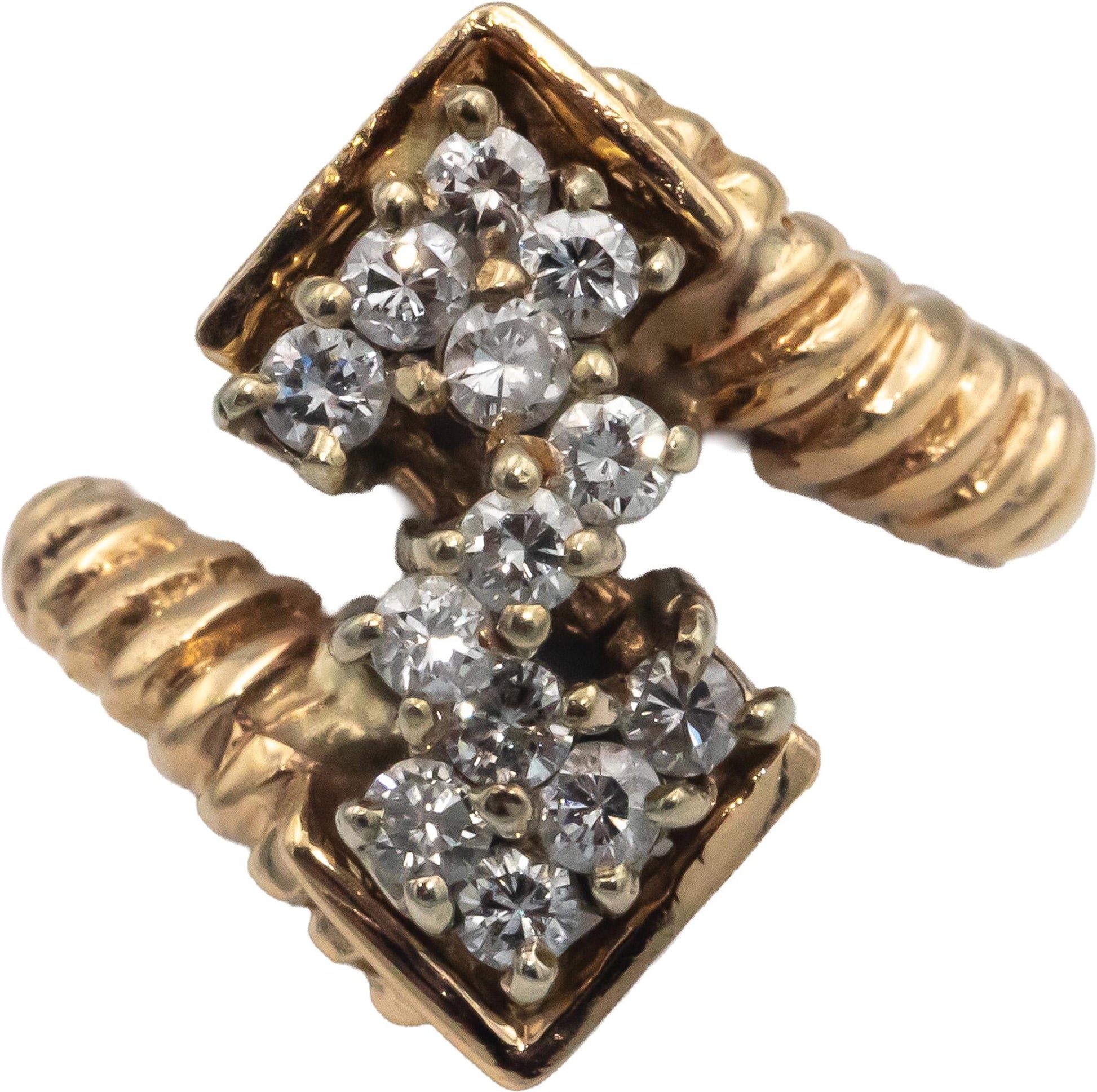 14k Yellow Gold Jewelry 0.52CT Round Cut Diamond Ring Size 5