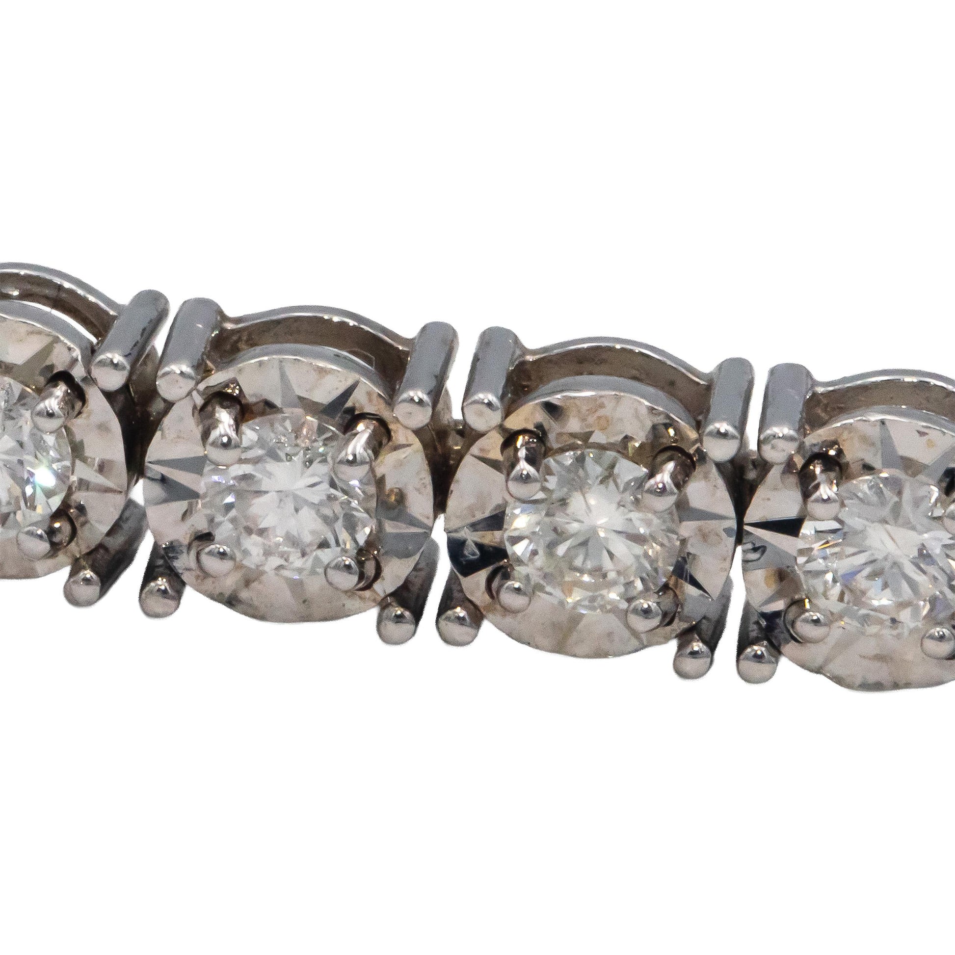 14k White Gold Jewelry Round Cut Diamond Tennis Bracelet 3.60CT