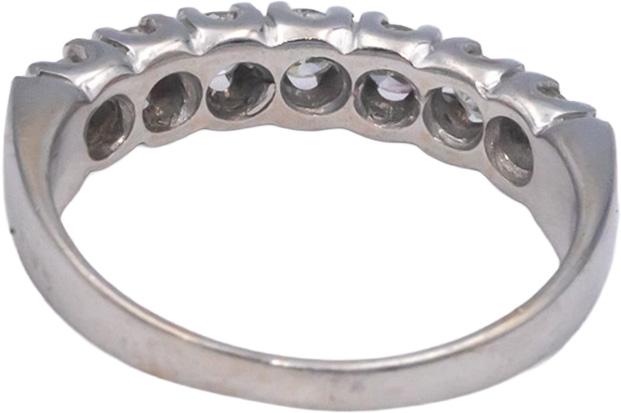 18k White Gold 0.35CT Round Cut Diamond Band Ring Size 6