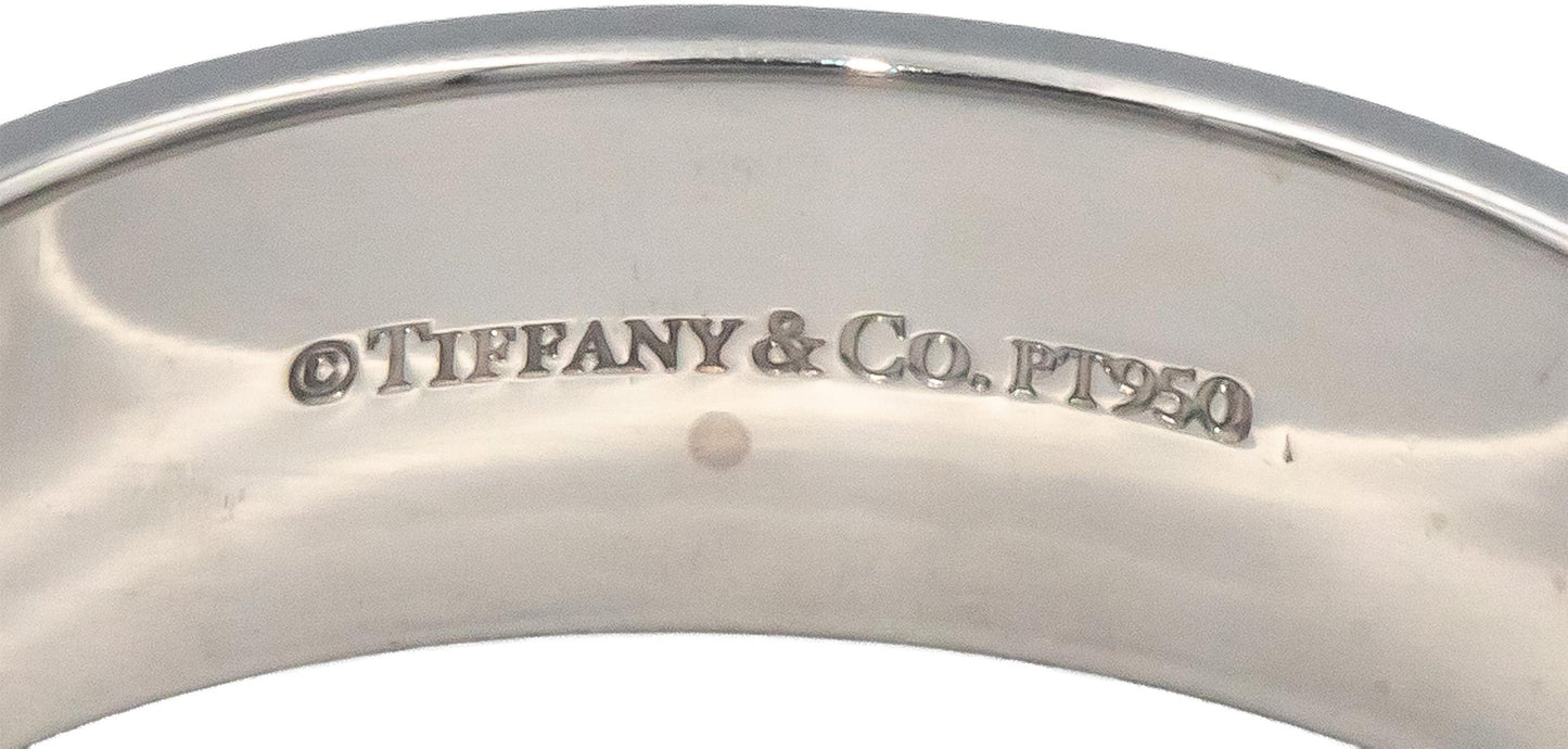 TIFFANY & CO. Platinum 6.0mm Wide Band Ring Size 9.25
