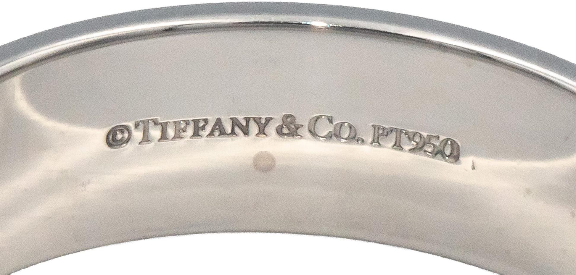 TIFFANY & CO. Platinum 6.0mm Wide Band Ring Size 9.25