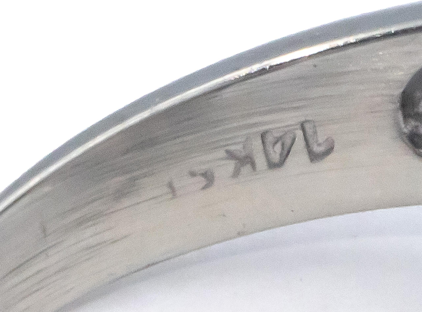 14k White Gold 0.25CT Round Cut Diamond Cluster Spinner Ring Size 5.25